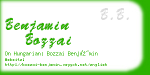 benjamin bozzai business card